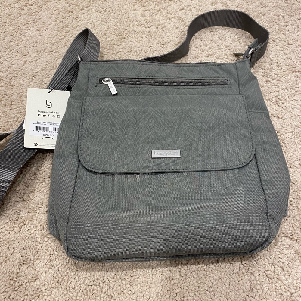 Baggallini Marmaxx Town Bag, gray zebra